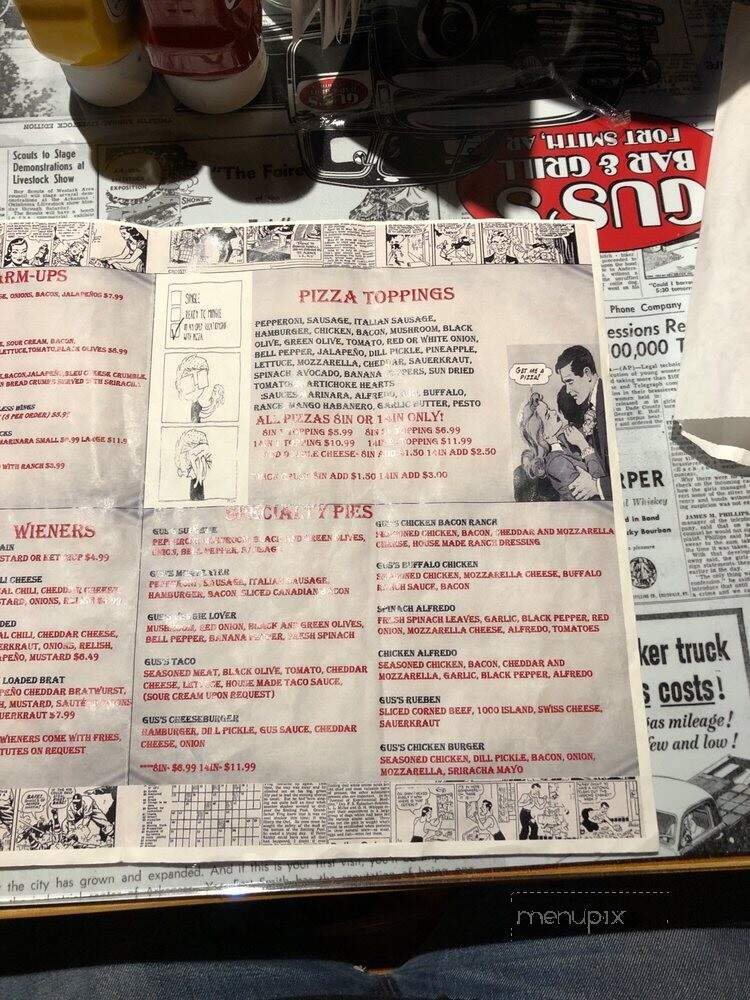 Gus's - Fort Smith, AR menu_pic