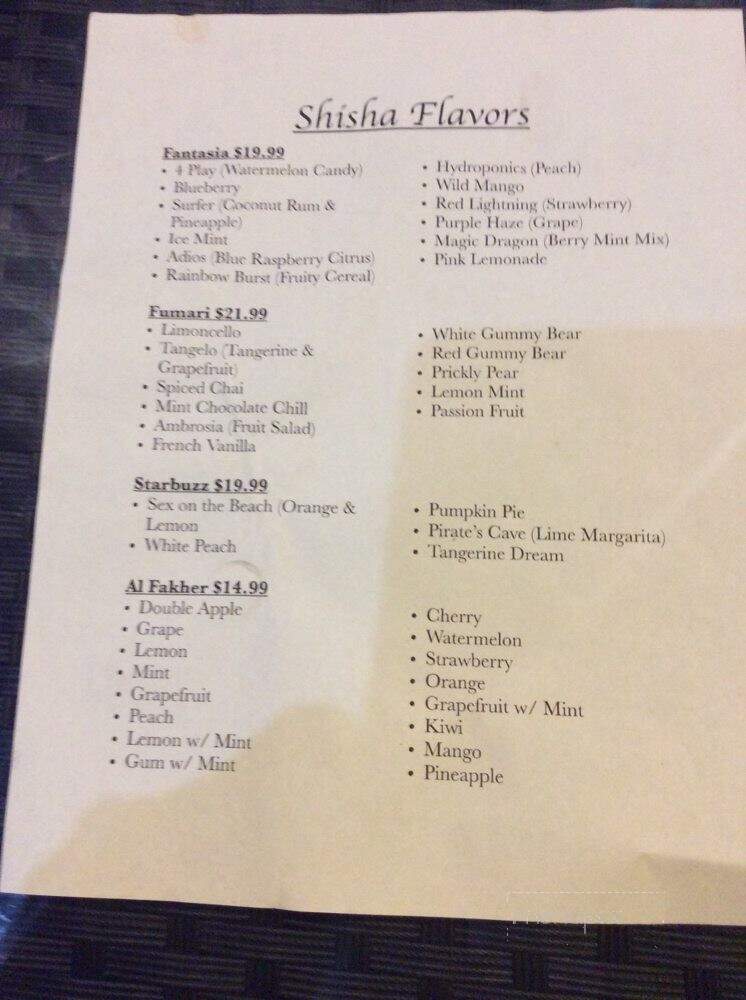 Habebe Cafe & Hookah Lounge - Castaic, CA menu_pic