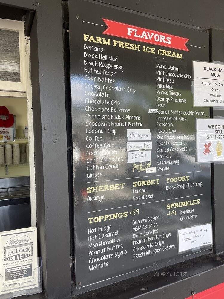 Hallmark Drive-In - Old Lyme, CT menu_pic