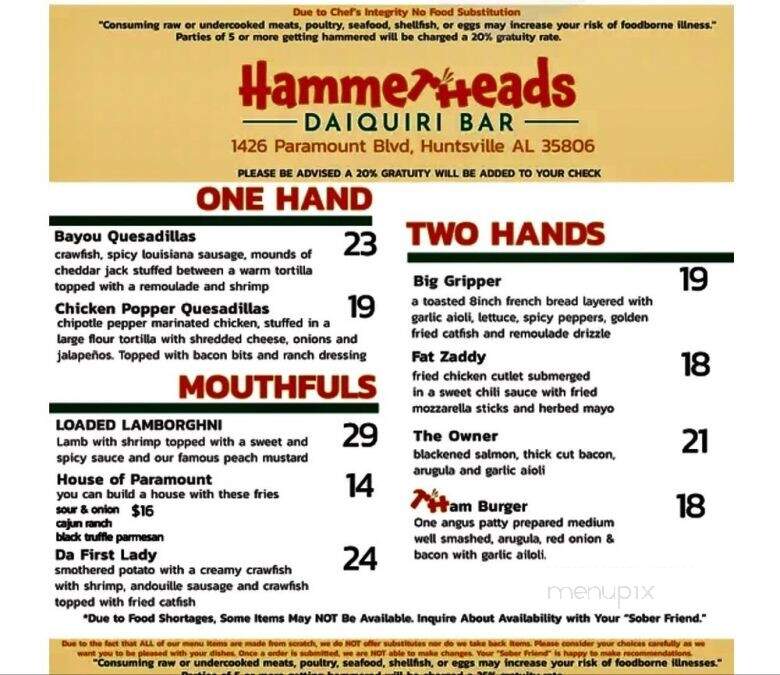 Hammer Heads Daquiri Bar - Huntsville, AL