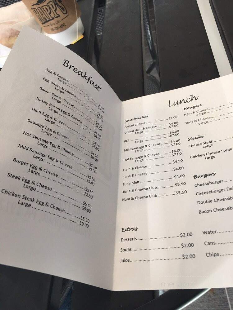 HAPP's Luncheonette - Philadelphia, PA menu_pic