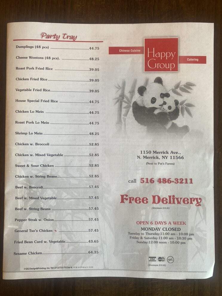 Happy Group Restaurant - North Merrick, NY