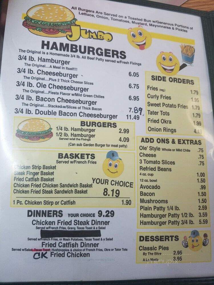 Happy's - Carlsbad, NM menu_pic