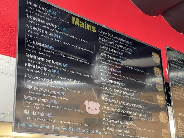 Happy Vegan - Fountain Valley, CA menu_pic
