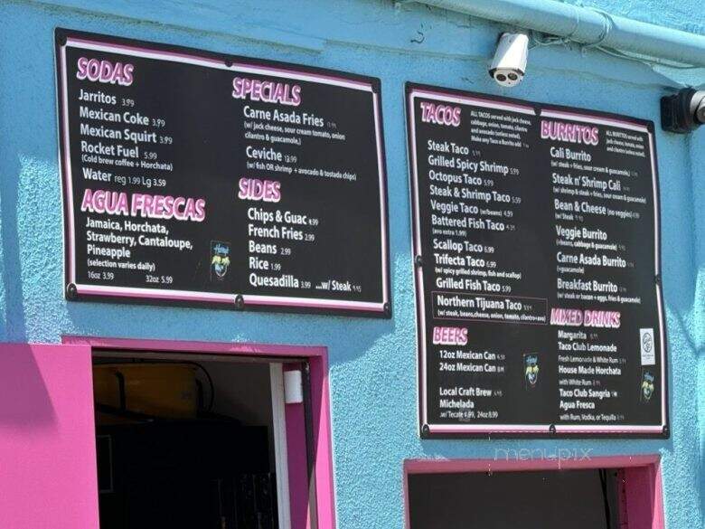 Harry's Taco Club - San Diego, CA menu_pic