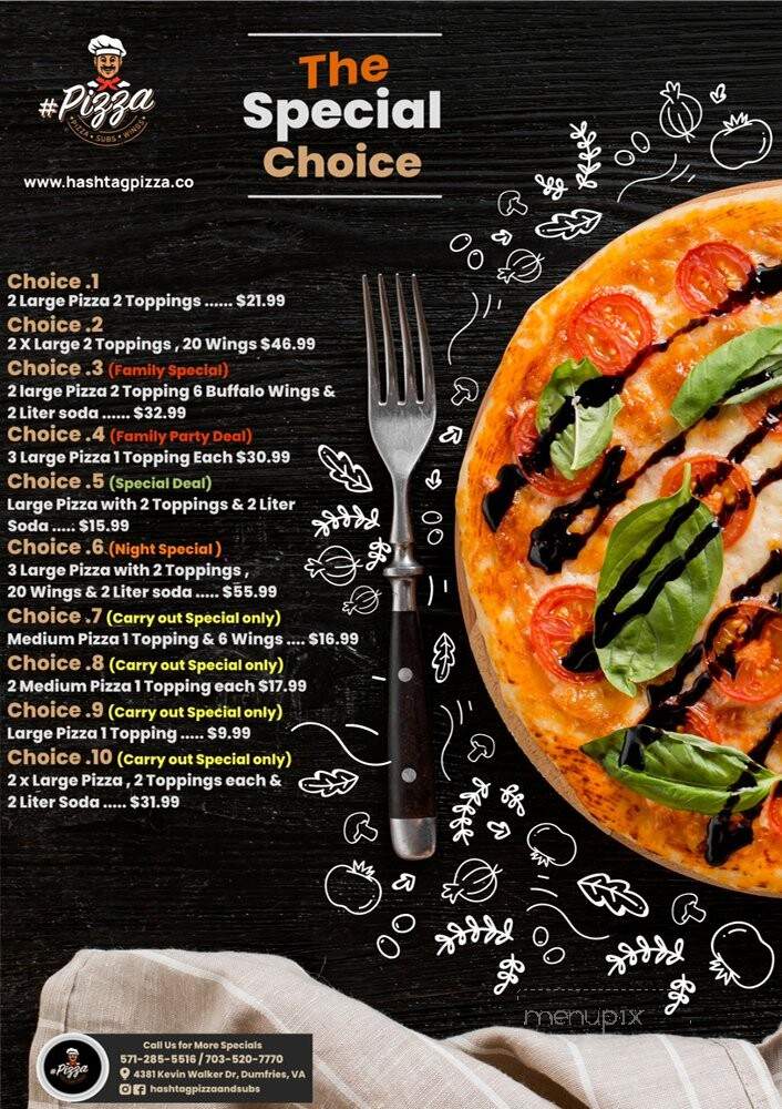 Hashtag Pizza - Dumfries, VA menu_pic