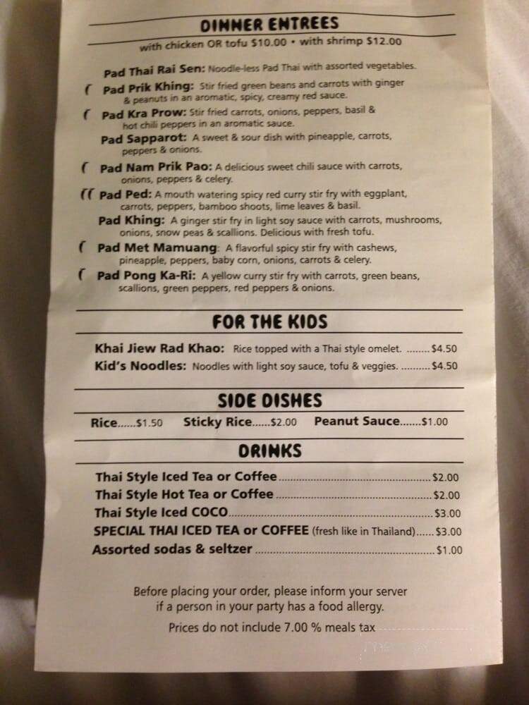Hattaporn's Kitchen - Greenfield, MA menu_pic