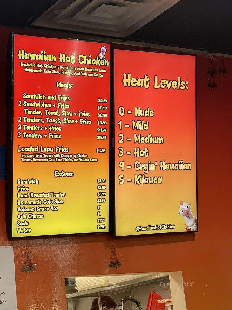 Hawaiian Hot Chicken - Northridge, CA menu_pic