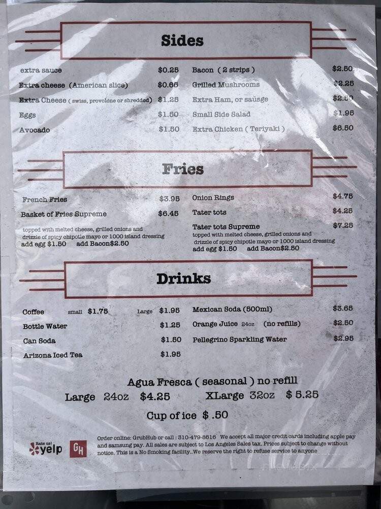 Hearty Burger - Los Angeles, CA menu_pic