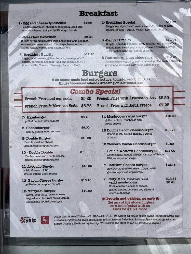 Hearty Burger - Los Angeles, CA menu_pic