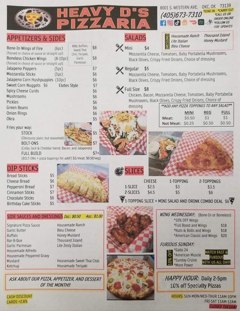Heavy D's Pizza - Malone, NY menu_pic