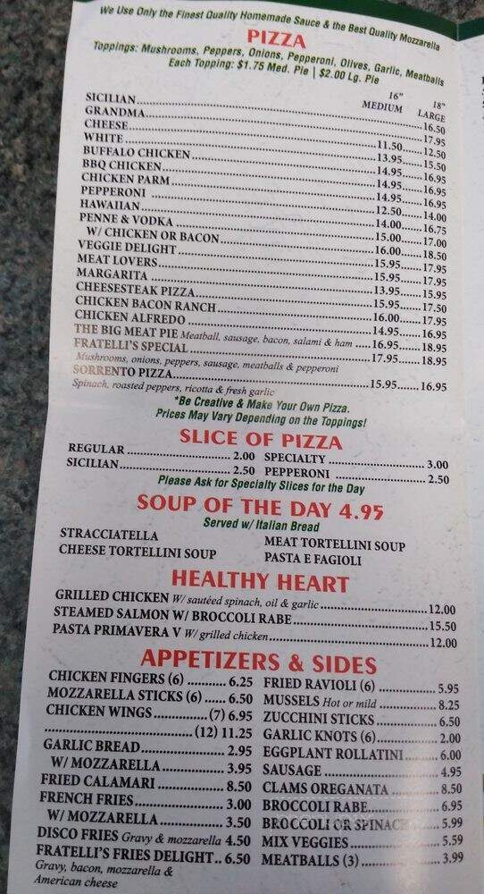 Henry's Pizzeria & Restaurant - Hackensack, NJ menu_pic