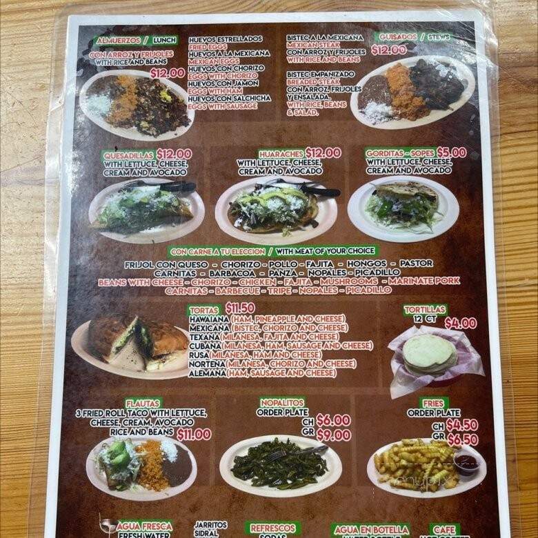 El Zocalo - Garland, TX menu_pic