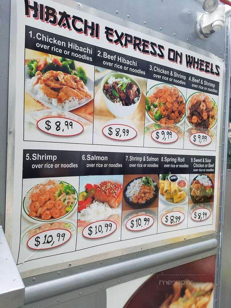 Hibachi Express on Wheels - Washington, DC menu_pic