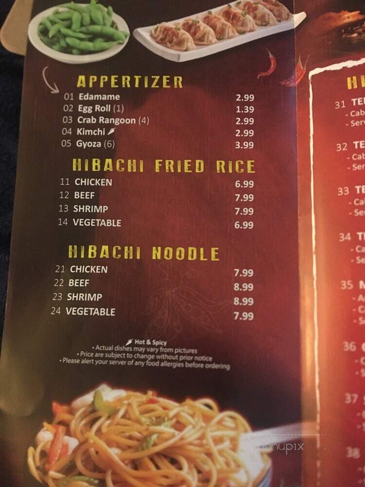 Hibachi Madness - Springfield, IL menu_pic