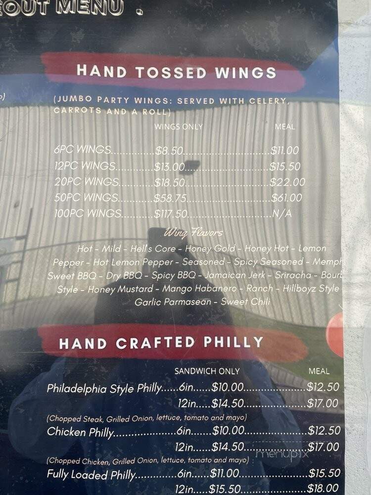 Hillboyz Wing and Burger Bar - Memphis, TN menu_pic