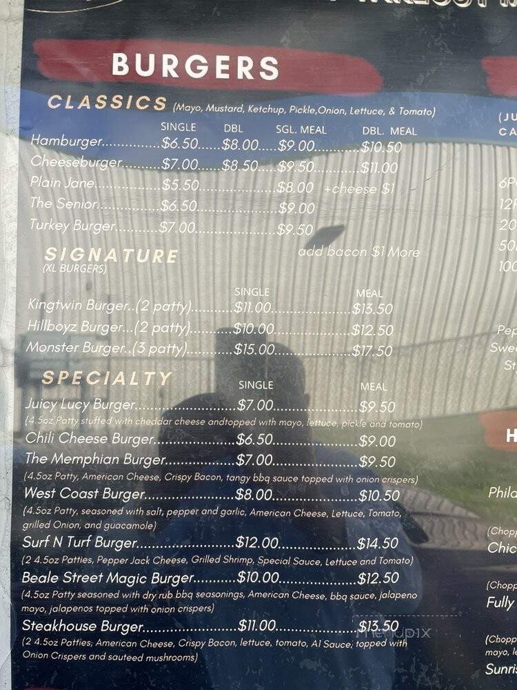 Hillboyz Wing and Burger Bar - Memphis, TN menu_pic