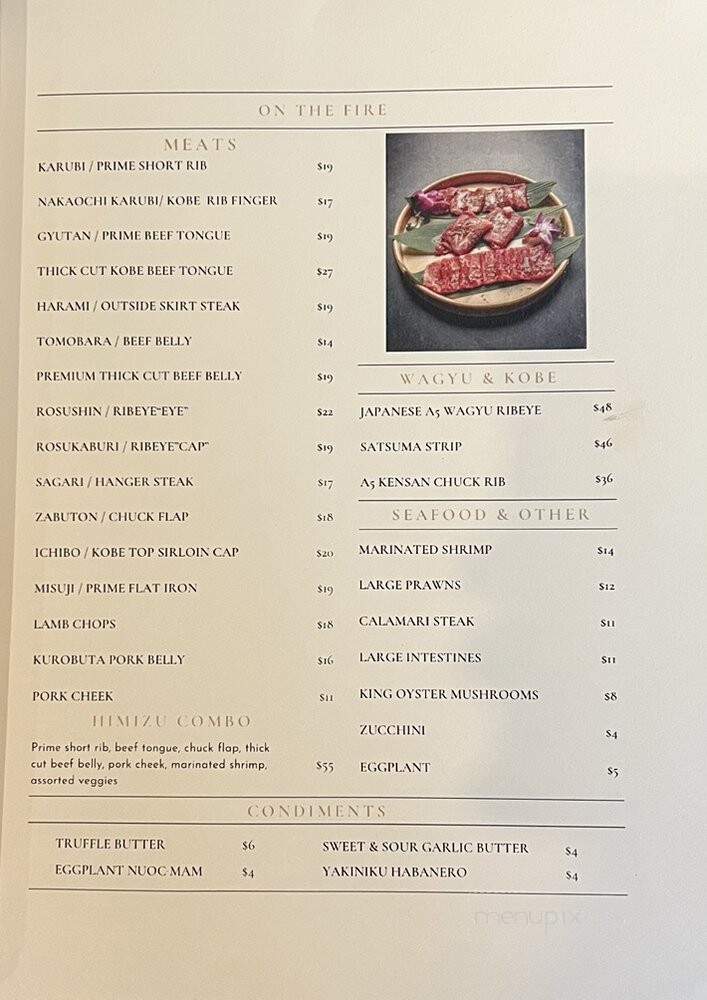 Himizu Modern Japanese Fusion - Westminster, CA menu_pic
