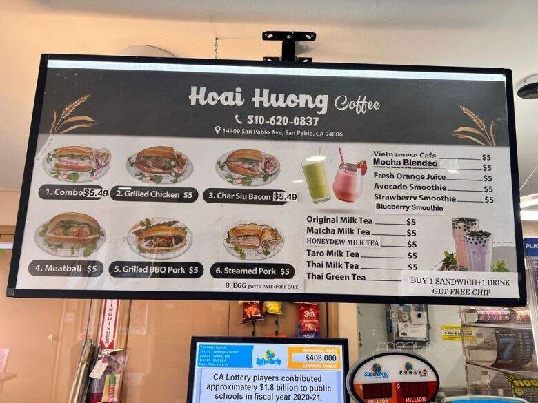 Hoai Huong Vietnamese Coffee - San Pablo, CA menu_pic