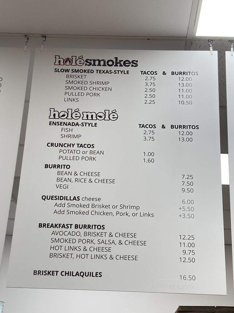 HoleSmokes BBQ - Long Beach, CA menu_pic
