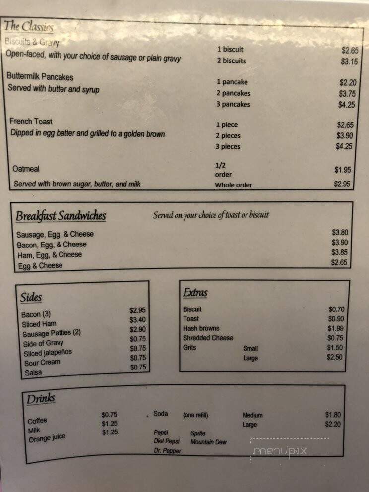 Hollywood's Cafe - Gravette, AR menu_pic