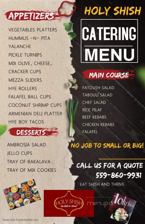 Holy Shish - Fresno, CA menu_pic