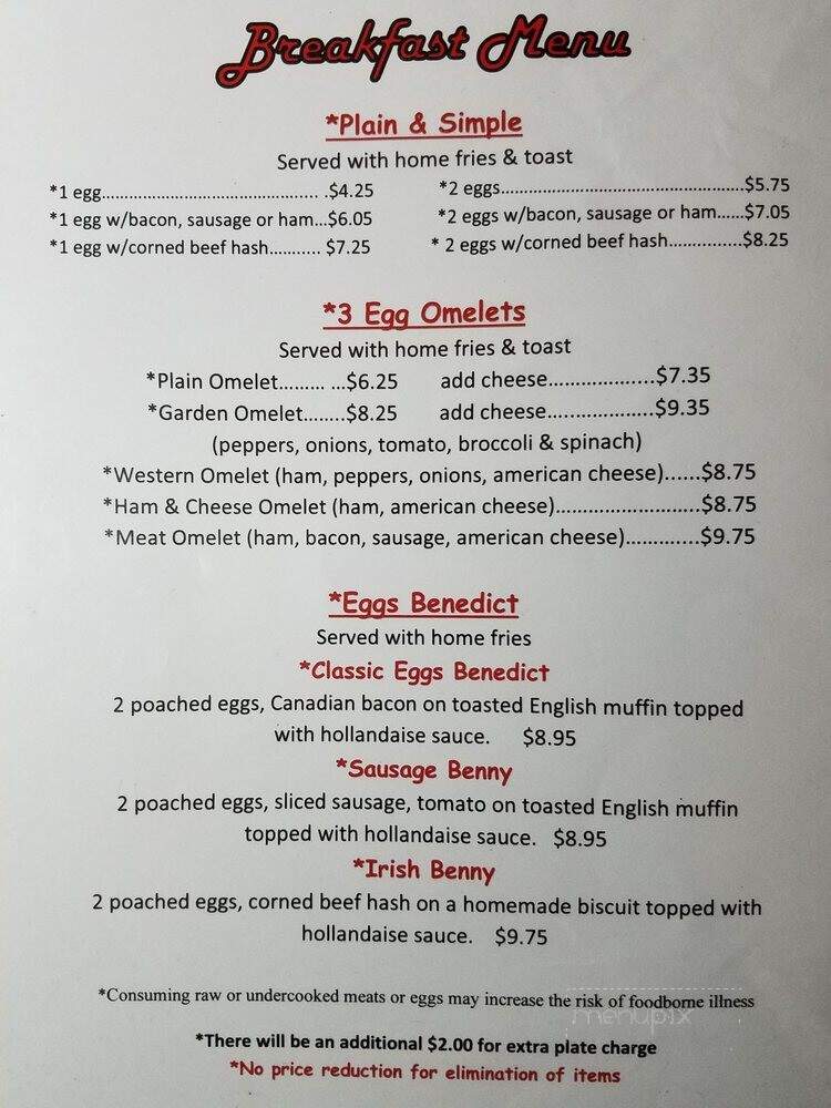 Home Again Restaurant - Sanbornville, NH menu_pic