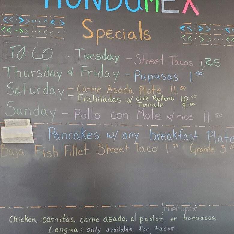 Hondumex - Belen, NM menu_pic
