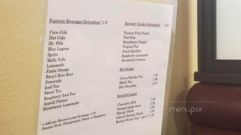 Hongs - Kennewick, WA menu_pic
