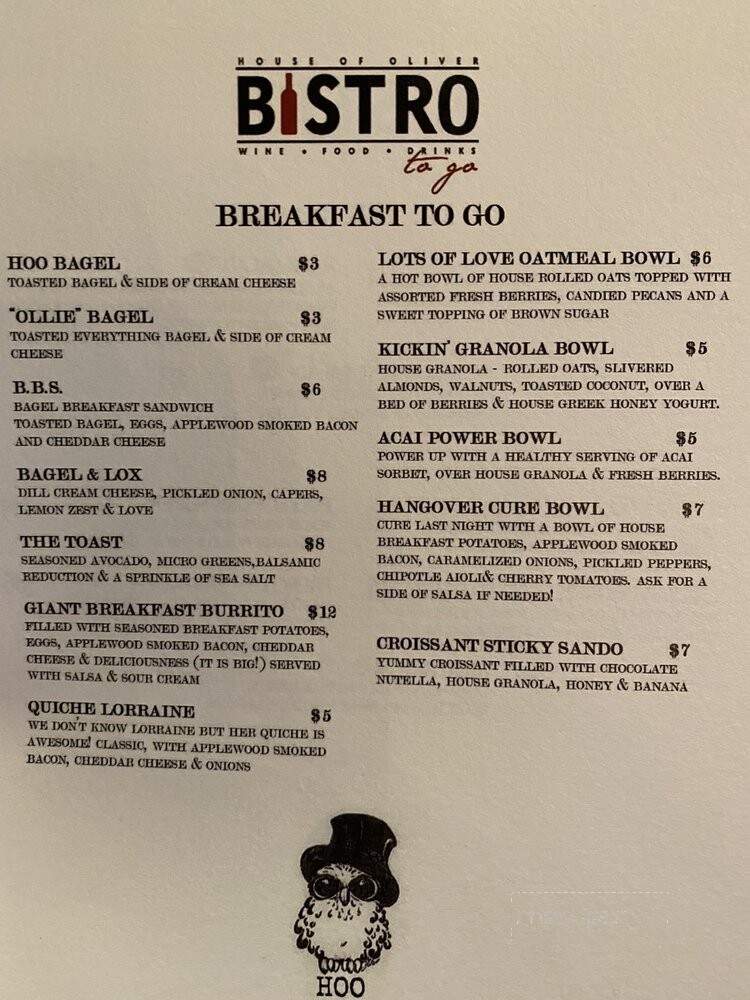 HOO Bistro - Roseville, CA menu_pic
