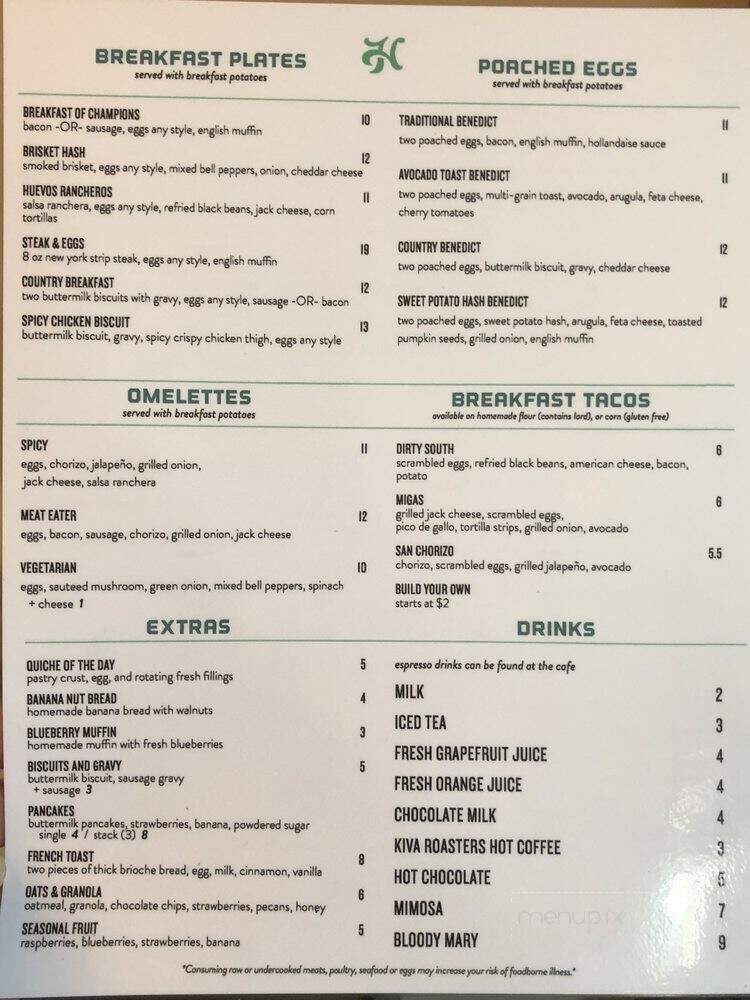 Online Menu of Hooper's, Kingsland, TX
