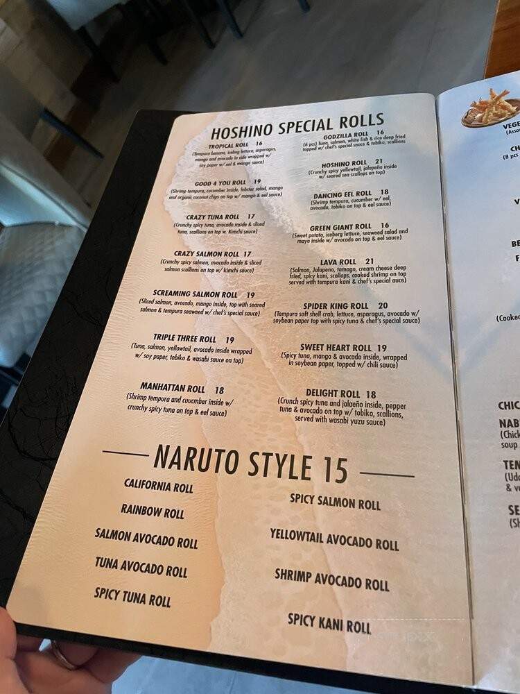 Hoshino Sushi - Lavallette, NJ menu_pic