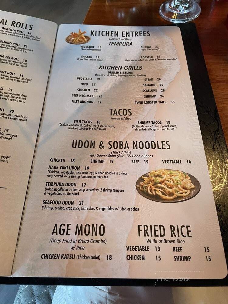 Hoshino Sushi - Lavallette, NJ menu_pic