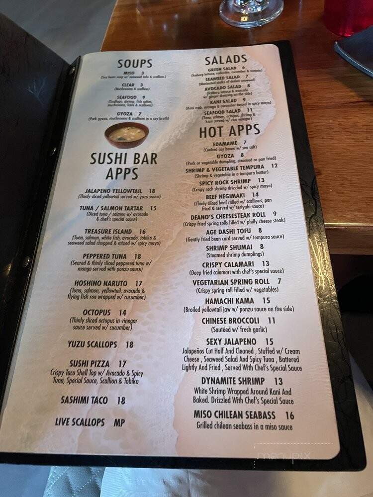 Hoshino Sushi - Lavallette, NJ menu_pic