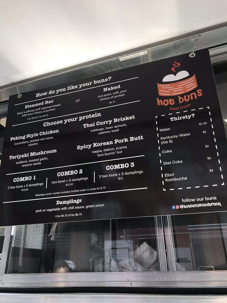Hot Buns Food Truck - Louisville, KY menu_pic