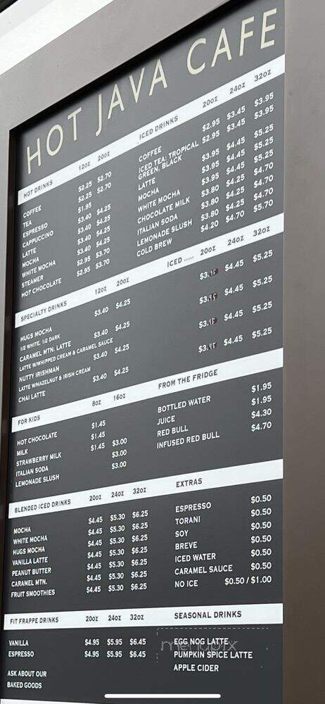 Hot Java Cafe - Citrus Heights, CA menu_pic