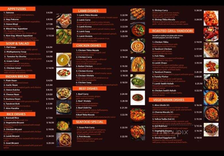 Hot N Chili Indian Restaurant - Huntington Beach, CA menu_pic