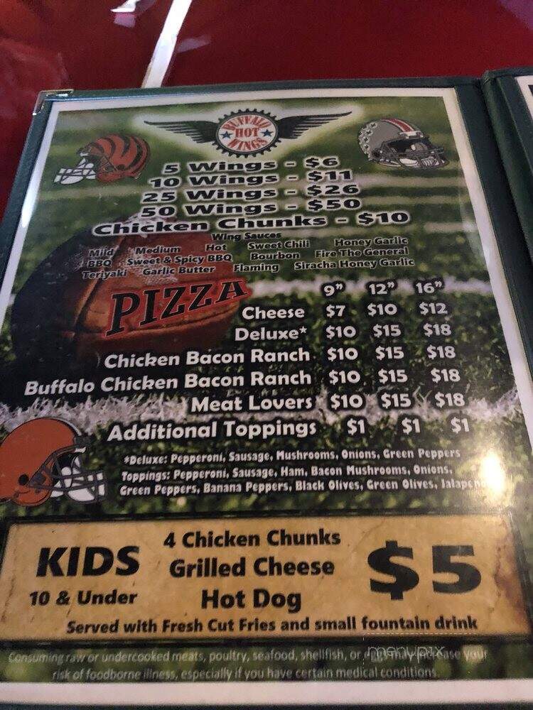Hot Rods and Harleys Sports Bar & Grill - Greenville, OH menu_pic