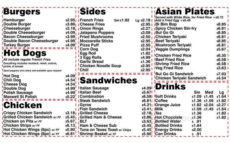 Hound Dogs Burgers & Teriyaki - Chicago, IL menu_pic