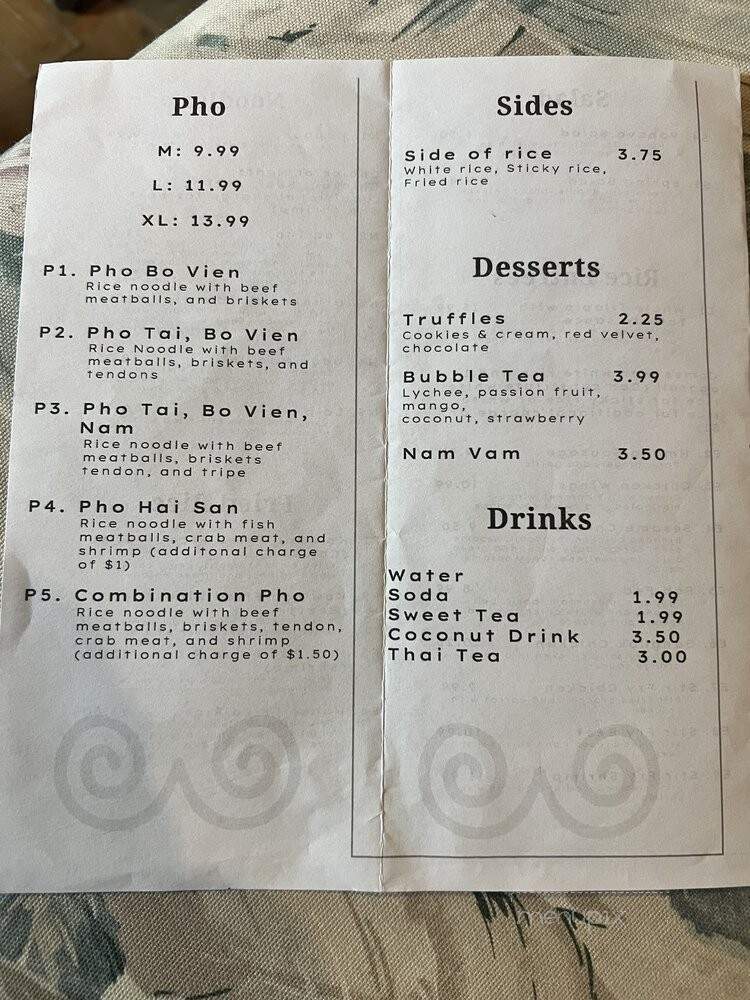 House of Eggroll & Pho - Taylorsville, NC menu_pic