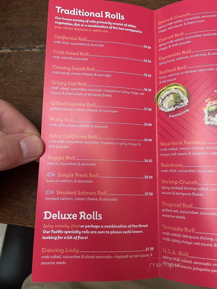 House of FusYin - Warren, MI menu_pic