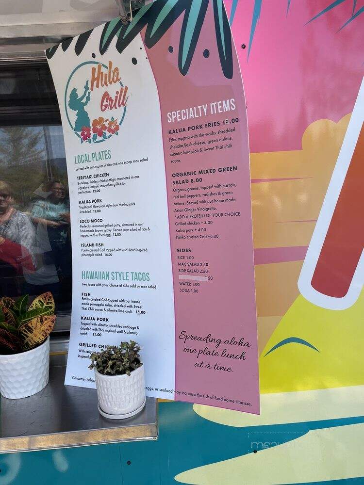 Hula Grill - Medford, OR menu_pic