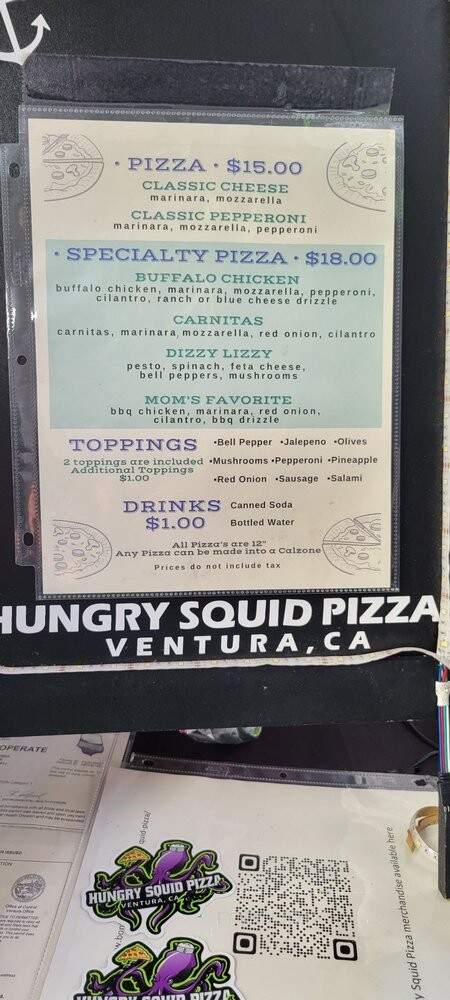 Hungry Squid Pizza - Ventura, CA menu_pic