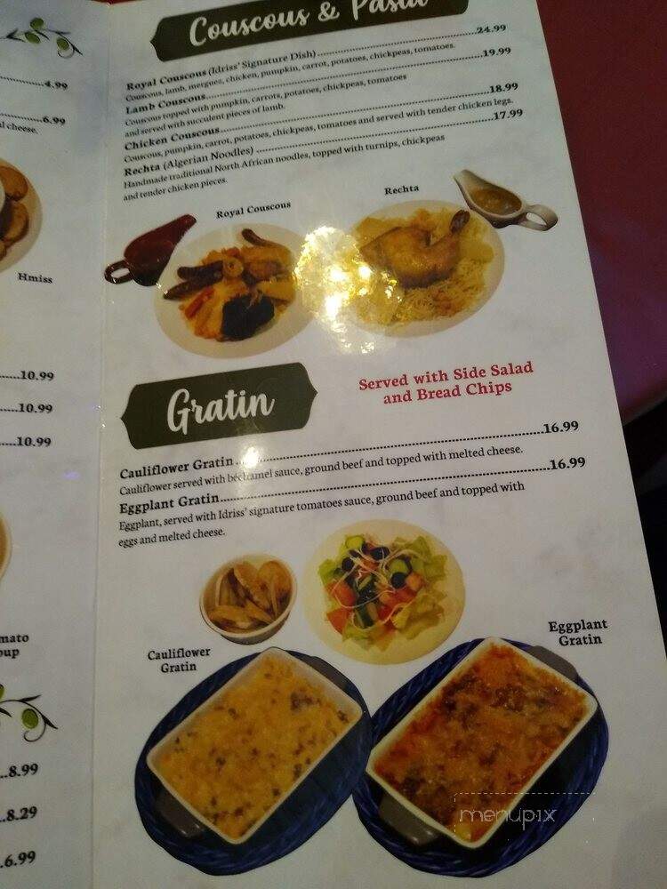 Idriss - Ottawa, ON menu_pic