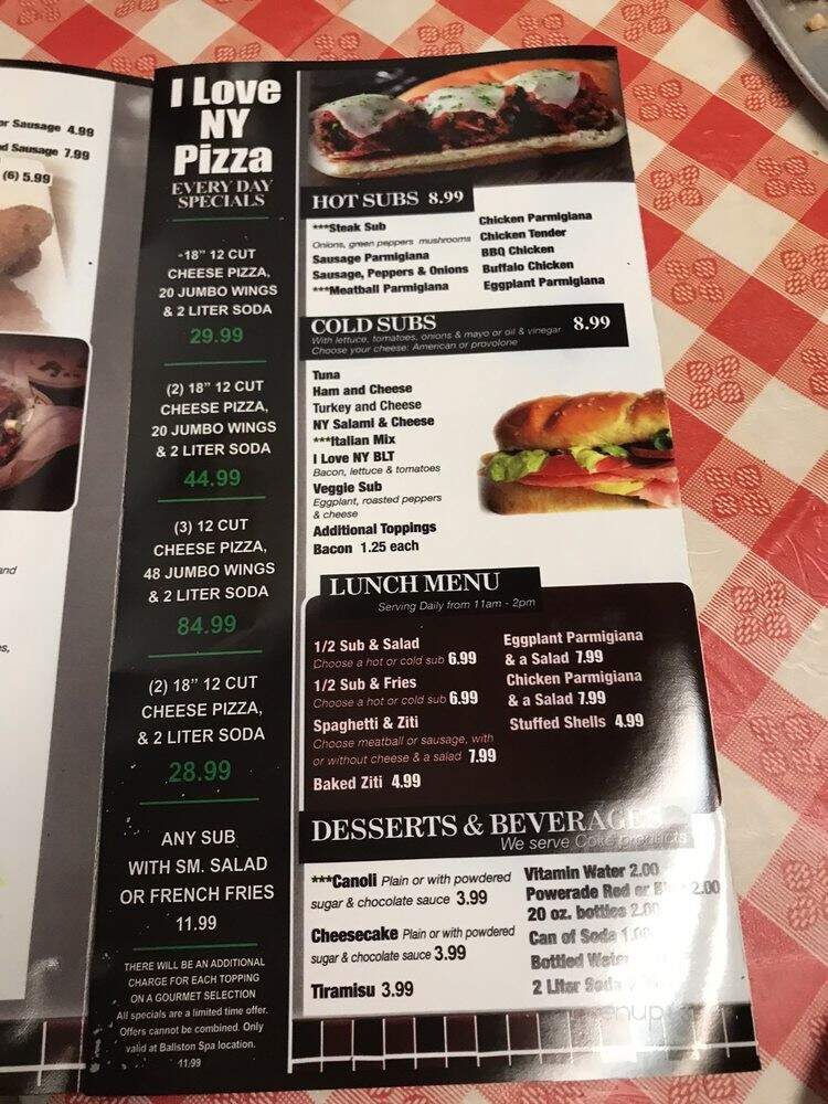 NY Take and Bake Pizza - Ballston Spa, NY menu_pic
