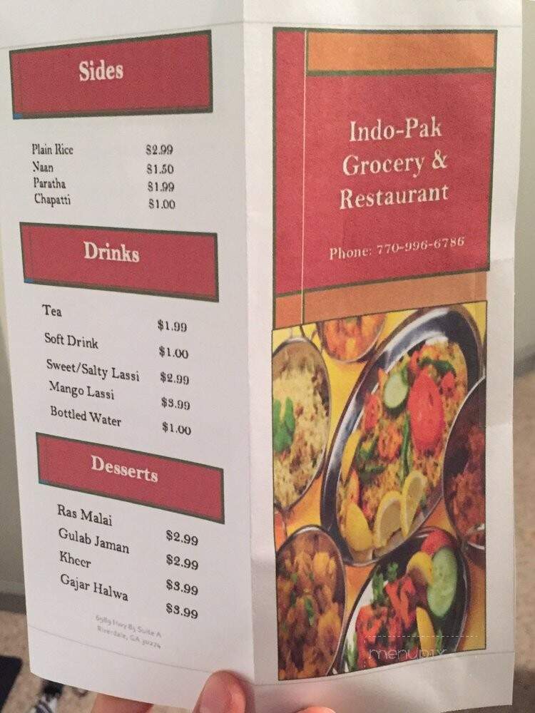 Indo-Pak Grocery & Restaurant - Riverdale, GA menu_pic