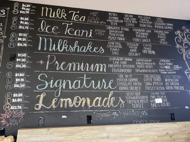 Infinitea Cafe 3 - Honolulu, HI menu_pic