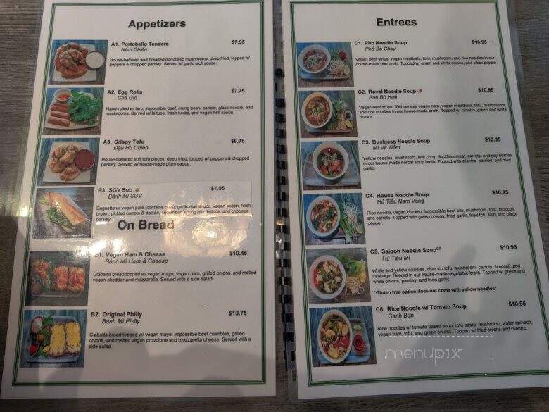 Inner Peace Cafe - Garden Grove, CA menu_pic