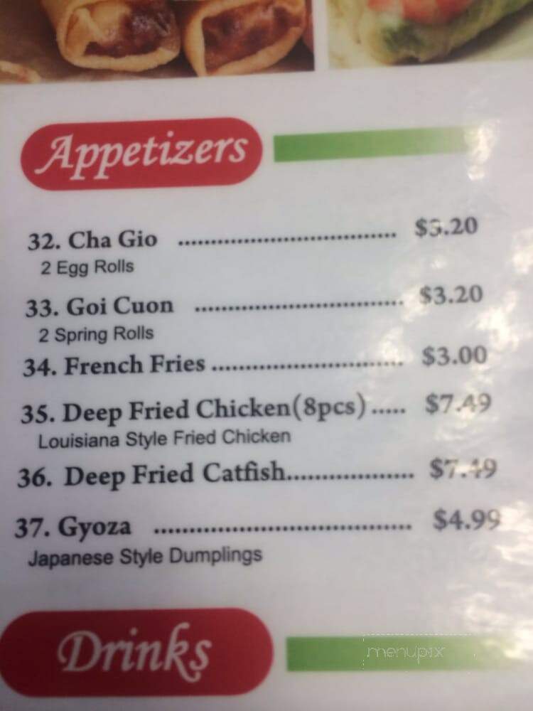 Pho for Life - Lakewood, WA menu_pic