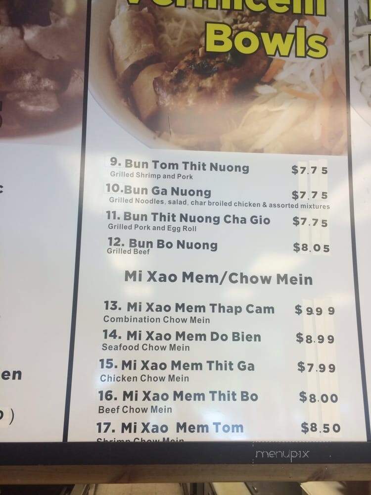 Pho for Life - Lakewood, WA menu_pic